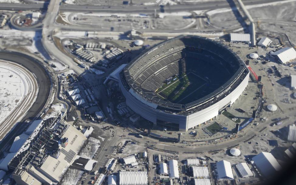 Una vista dall&#39;alto del MetLife Stadium di East Rutherford, New Jersey, dove si svolger il XLVIII Super Bowl (Ap)